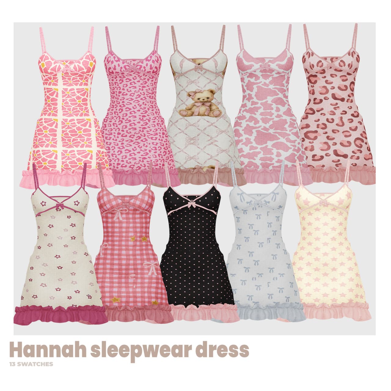 Галерея мода Сет ночной одежды Cute sleepwear set #1